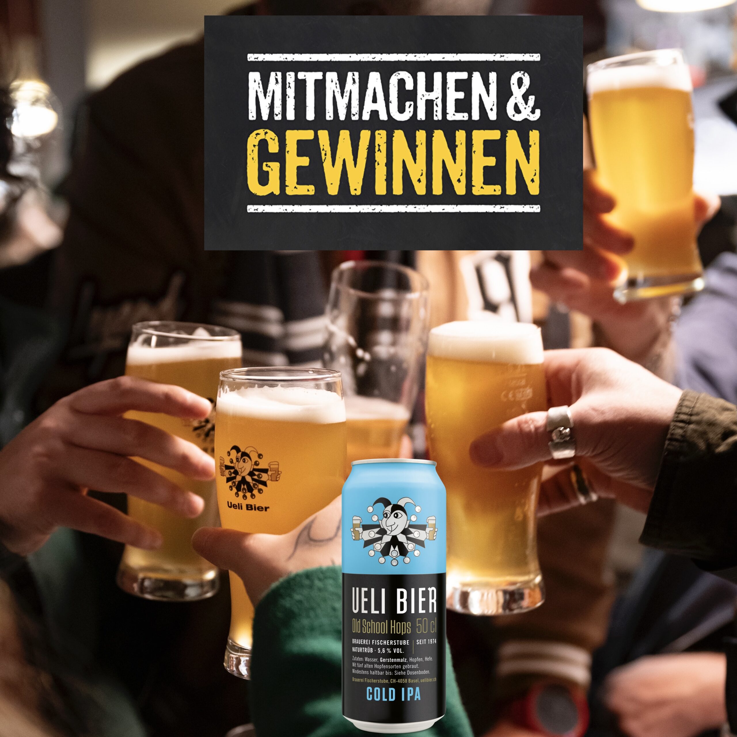 Uelibier -  - Gewinne 10 mal 120 Dosen Ueli Old School Hops Cold IPA à 50cl im Gesamtwert von CHF 4680.–
